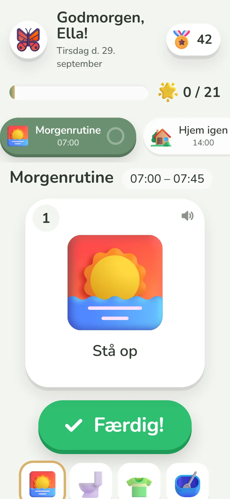 Stilen Lugn på en mobil: en uppgift i taget