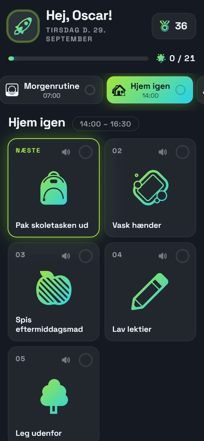Stilen Ung på en mobil
