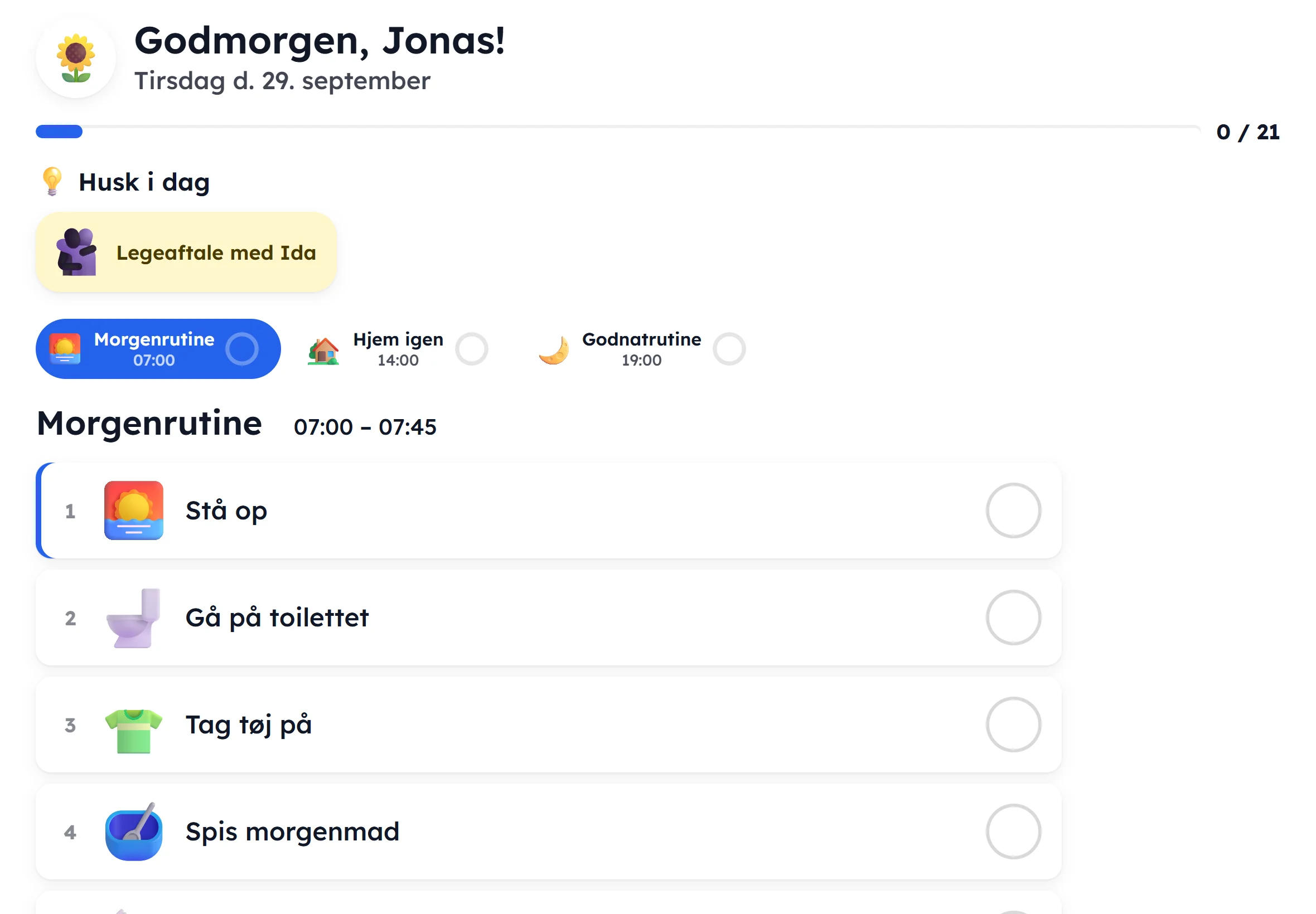 Stilen Vuxen: en lugn checklista